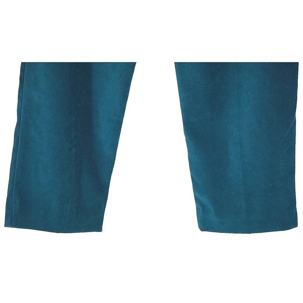 Briggs Pant Suit Womens PL Teal Blue Faux Suede Zip Jacket‎ Straight Leg 2 Piece